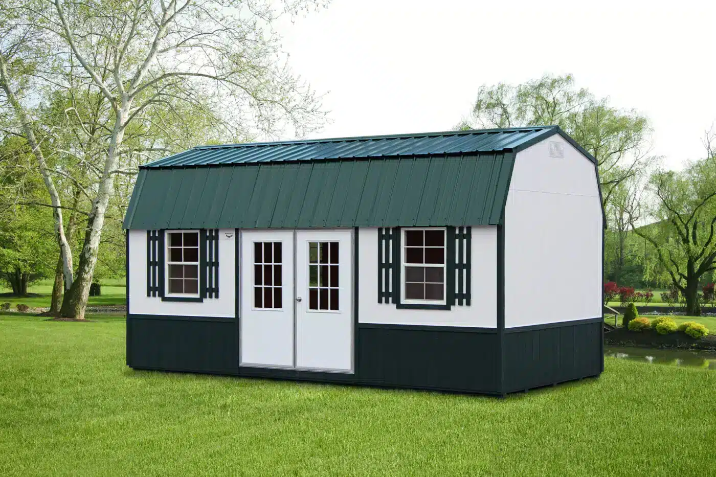 12x24 shed lofted barn in backyard