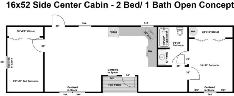 16x52 Side Center Cabin 4.0