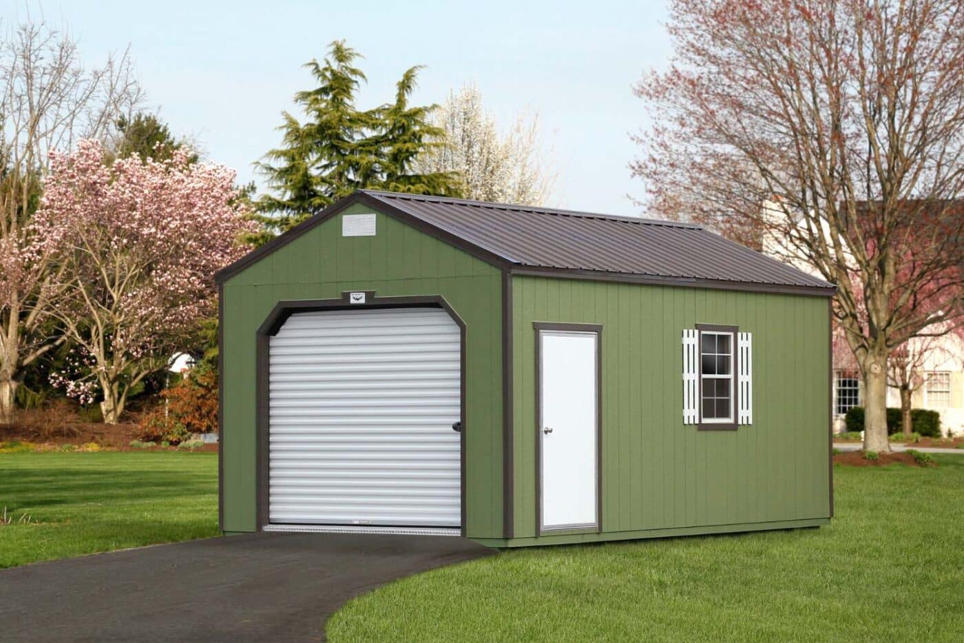 Green garage shed for sale in Conway ar
