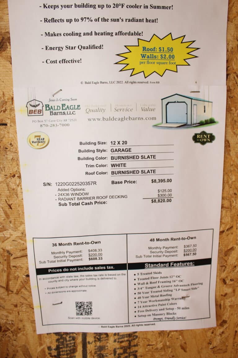12x20 Garage