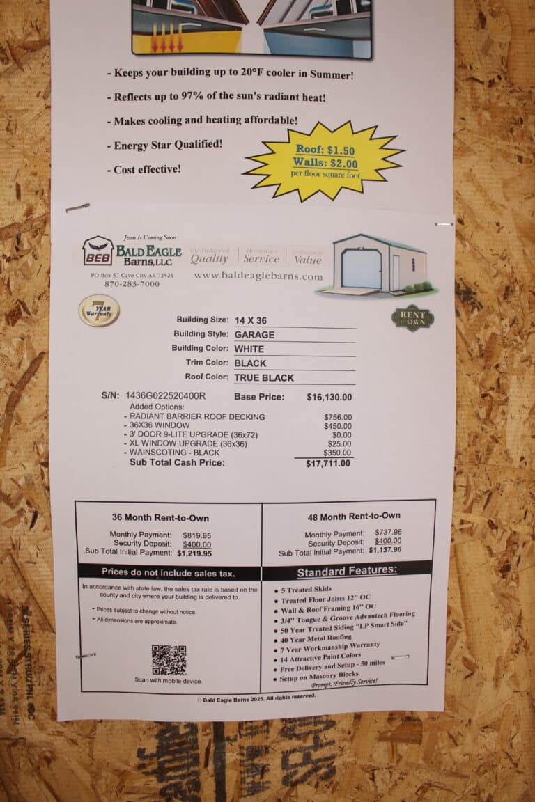 14x36 Garage