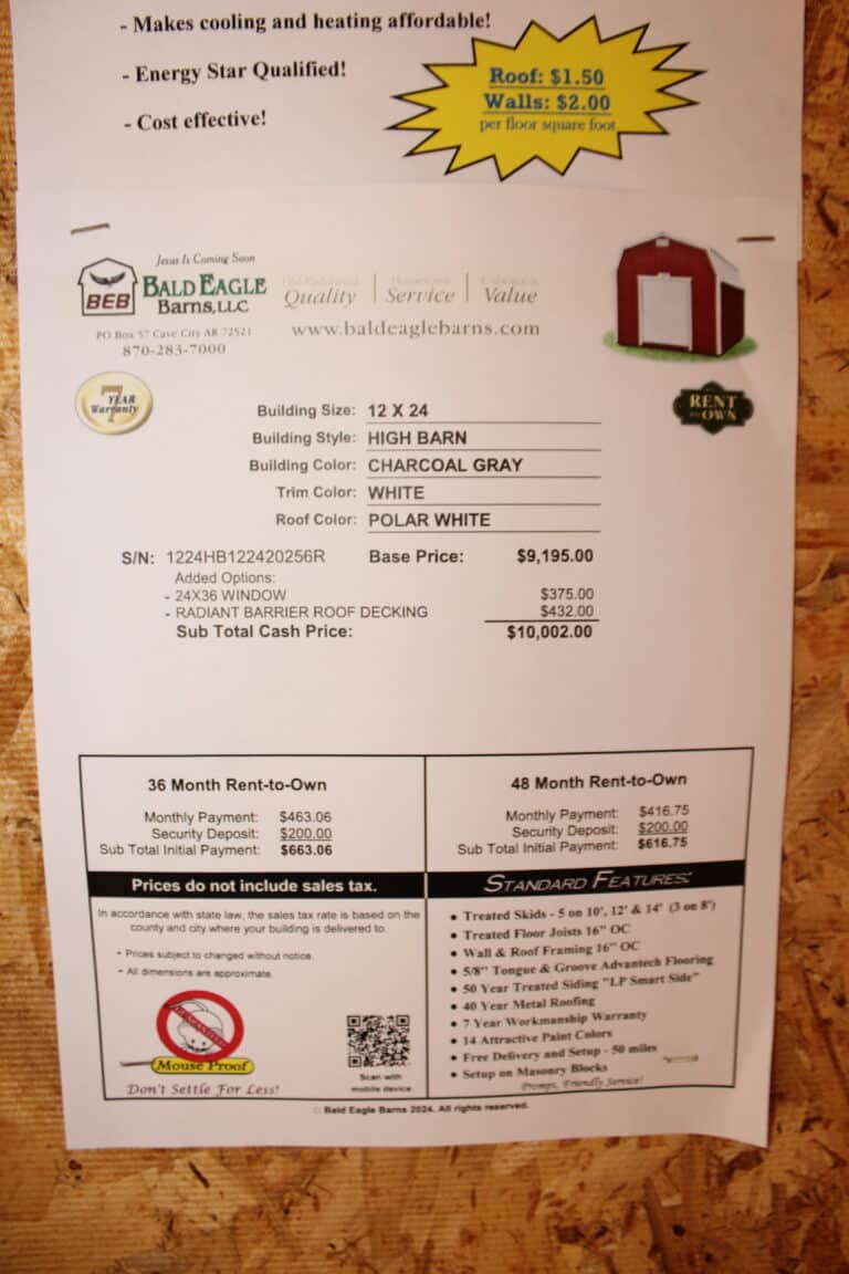 12x24 High Barn