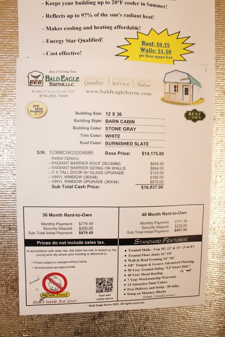 12x36 Barn Cabin