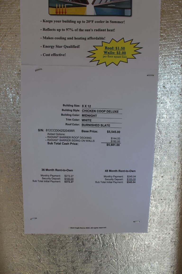 8x12 Chicken Coop Deluxe