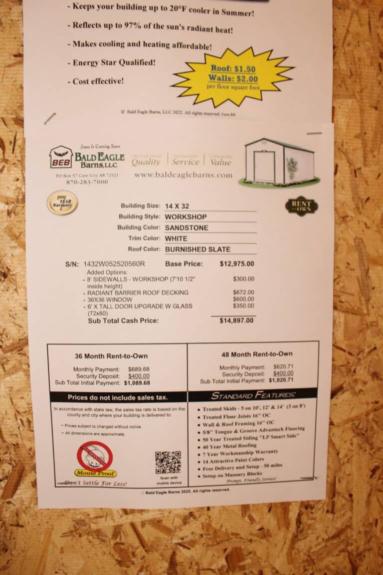 14x32 Work Shop